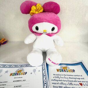 New Build A Bear Workshop My Melody Plush 18” Yellow Bow Hello Kitty Sanrio Tags